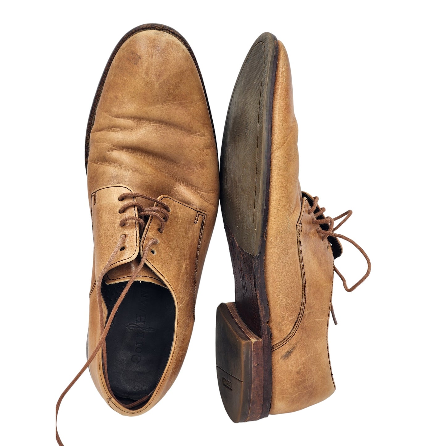 Cole Haan Nike Air Shoes Mens 10 Oxford Business Casual Lace Up Leather C11432