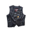 First Manufacturing Leather Vest XL Biker Motorcycle Club Riding Snap Taffeta