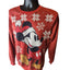 Disney Mickey Christmas Sweater Men Small Womens Medium Santa Hat Snowflake Ugly