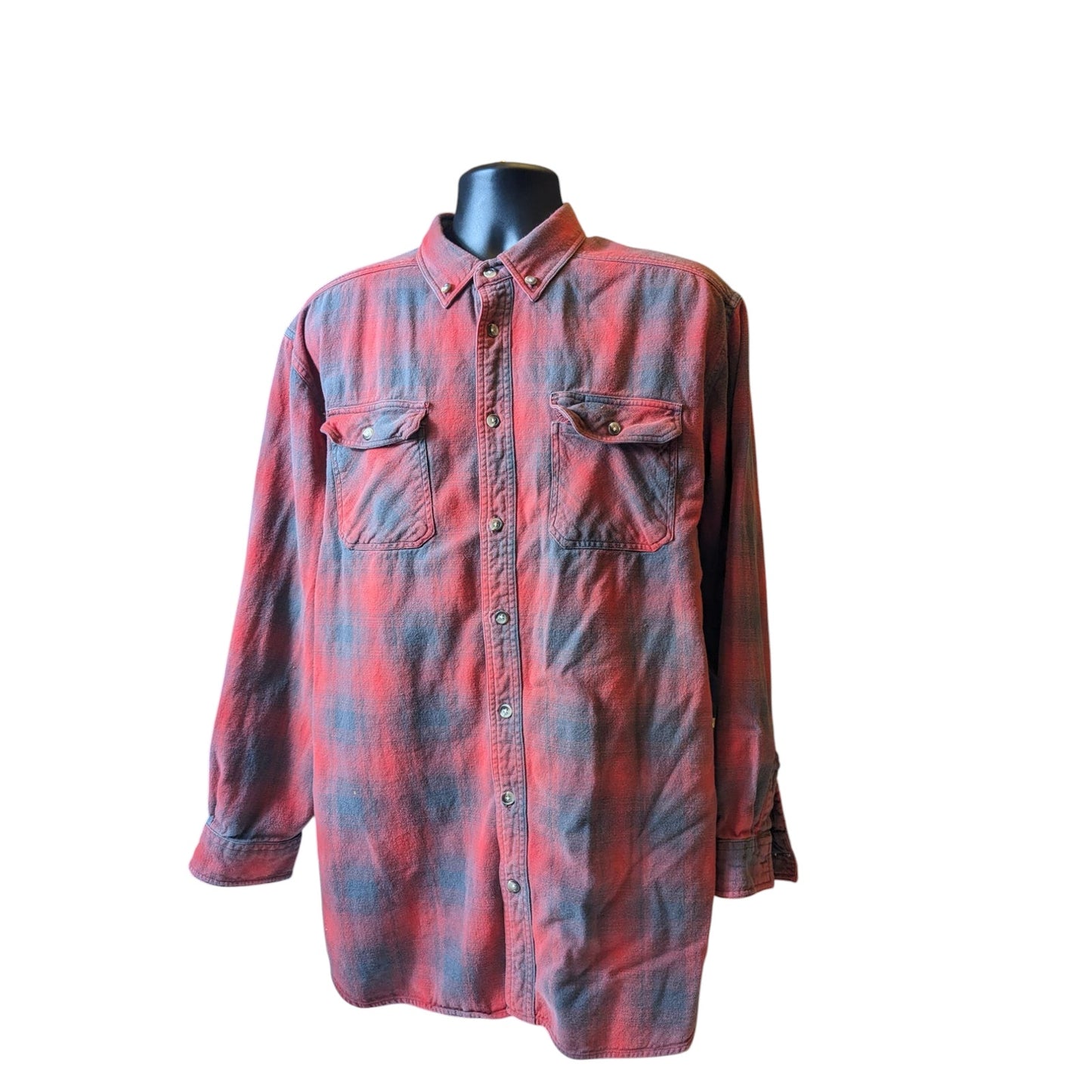 Field N Forest Shirt Men 2XLT Tall Plaid Flannel Cotton Long Sleeve Vintage