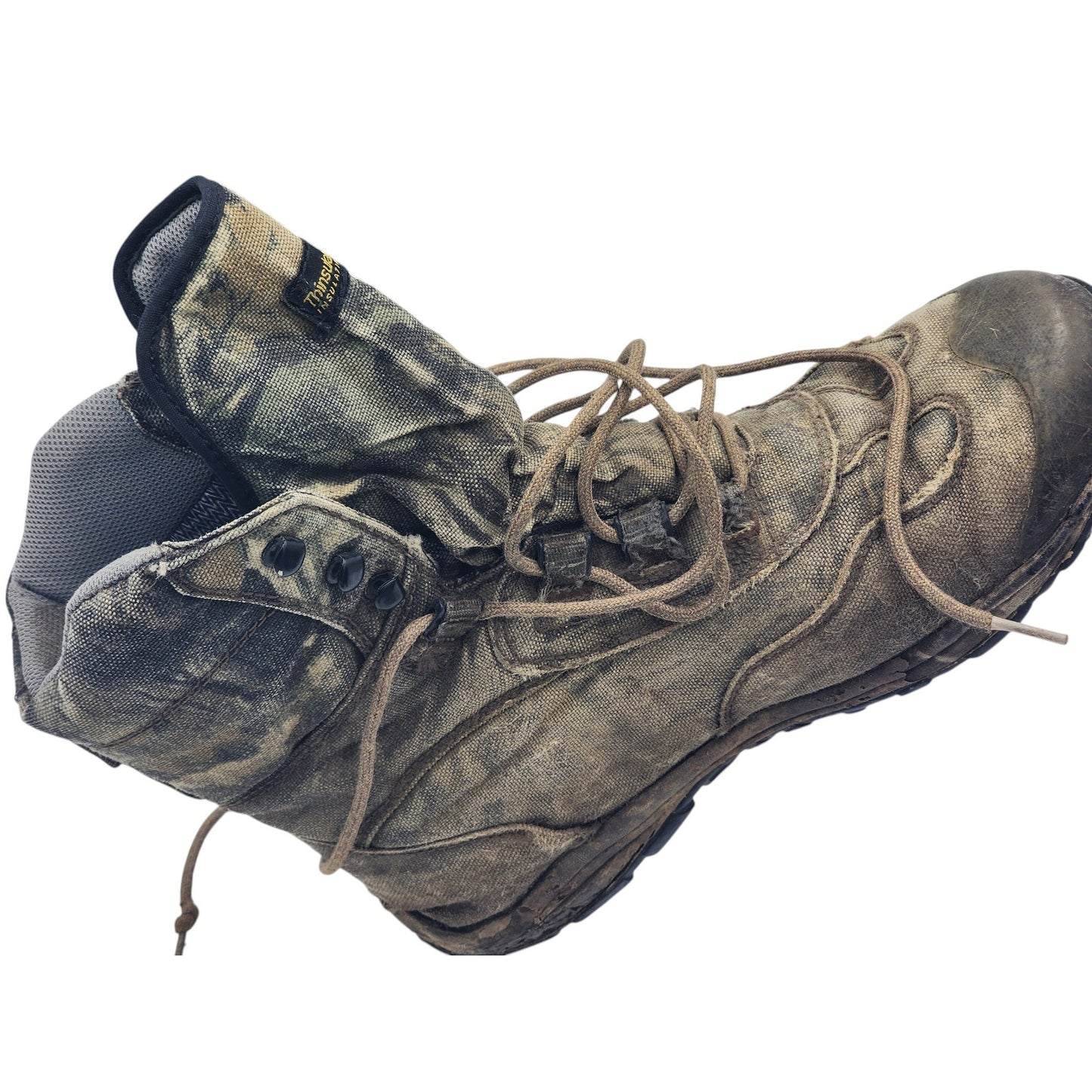 Cabelas Boots Mens 9.5D Thinsulate Ultra Hunting Boots Camo Hiking 81-2160