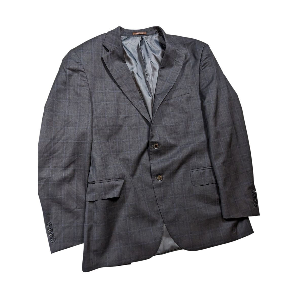 Peter Millar Blazer Mens 46R Plaid Canada Sport Coat Two Button Prep Virgin Wool