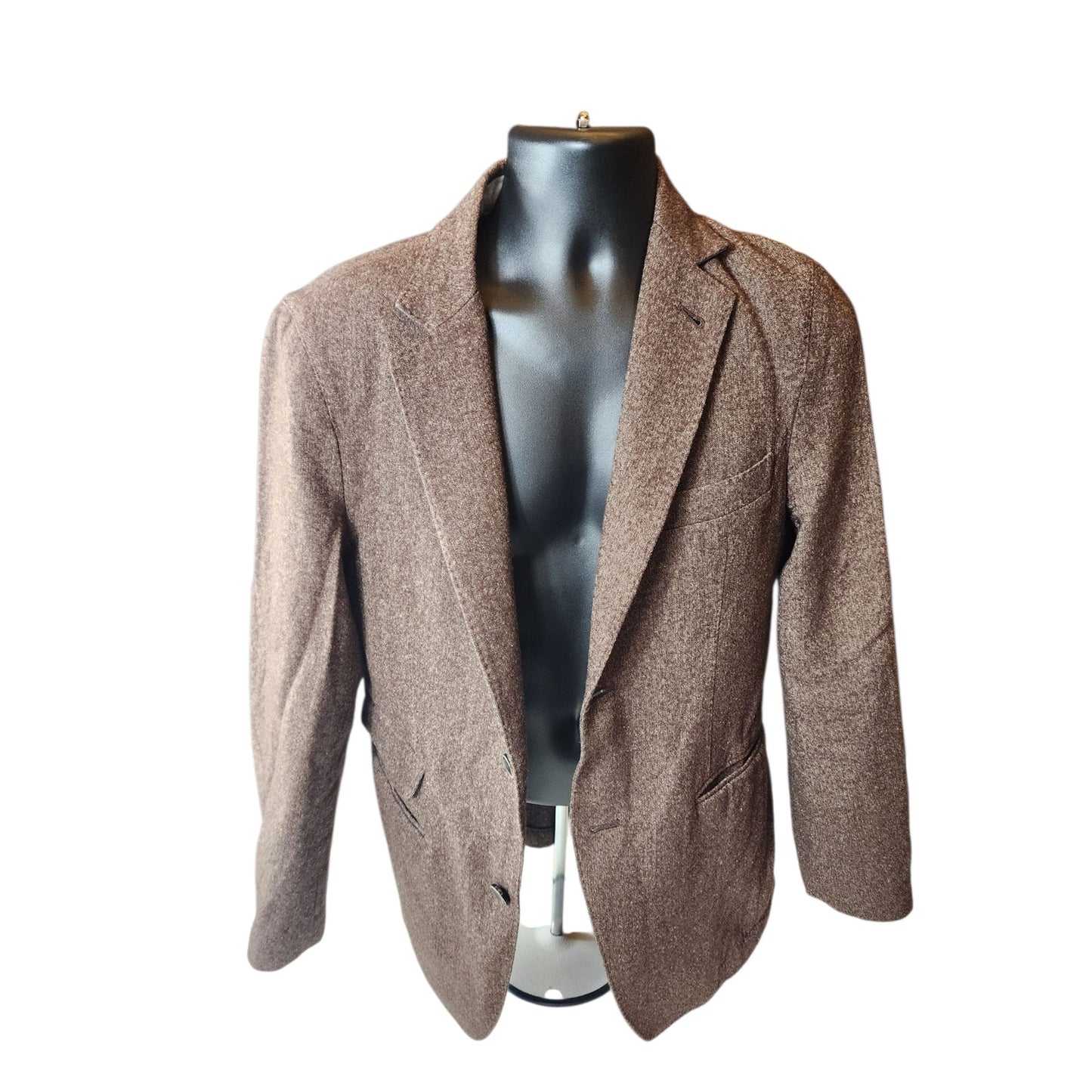 Scott James Blazer Mens Small 38 Wool Two Button Jacket Sport Coat Classic Tweed