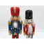 Vintage Nutcracker Set 2 Solder King Red/Black Red/Blue 13" And 15" Tall