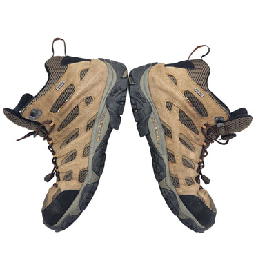Merrell Moab Waterproof Hiking Boots Men 10.5 Mid High Trail Shoes Earth J88623W