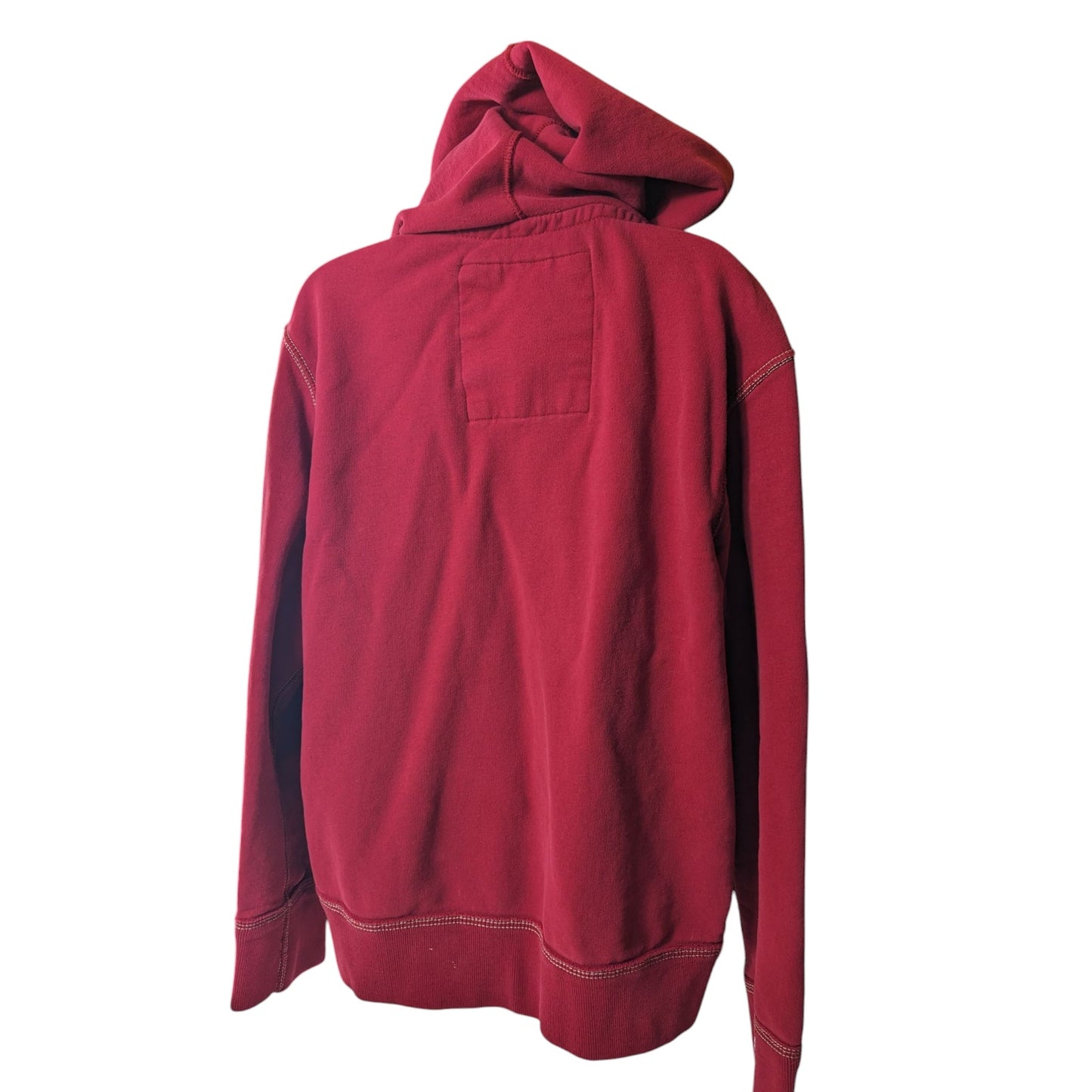 American Eagle Outfitter Men Medium Women Large Red Zip Hoodie Sweatshirt Fleece