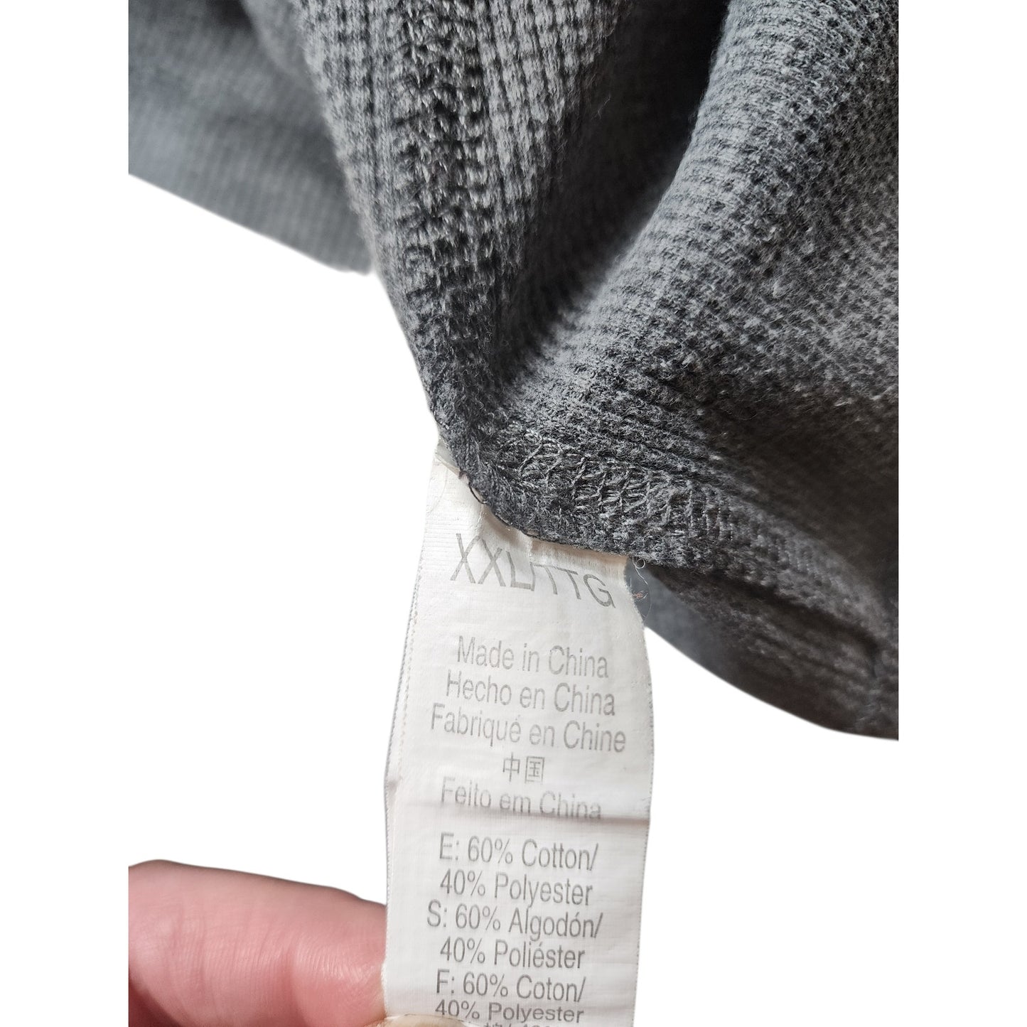 John Deere Long Sleeve Shirt Mens XXL Thermal Waffle Knit Crewneck Casual 1837