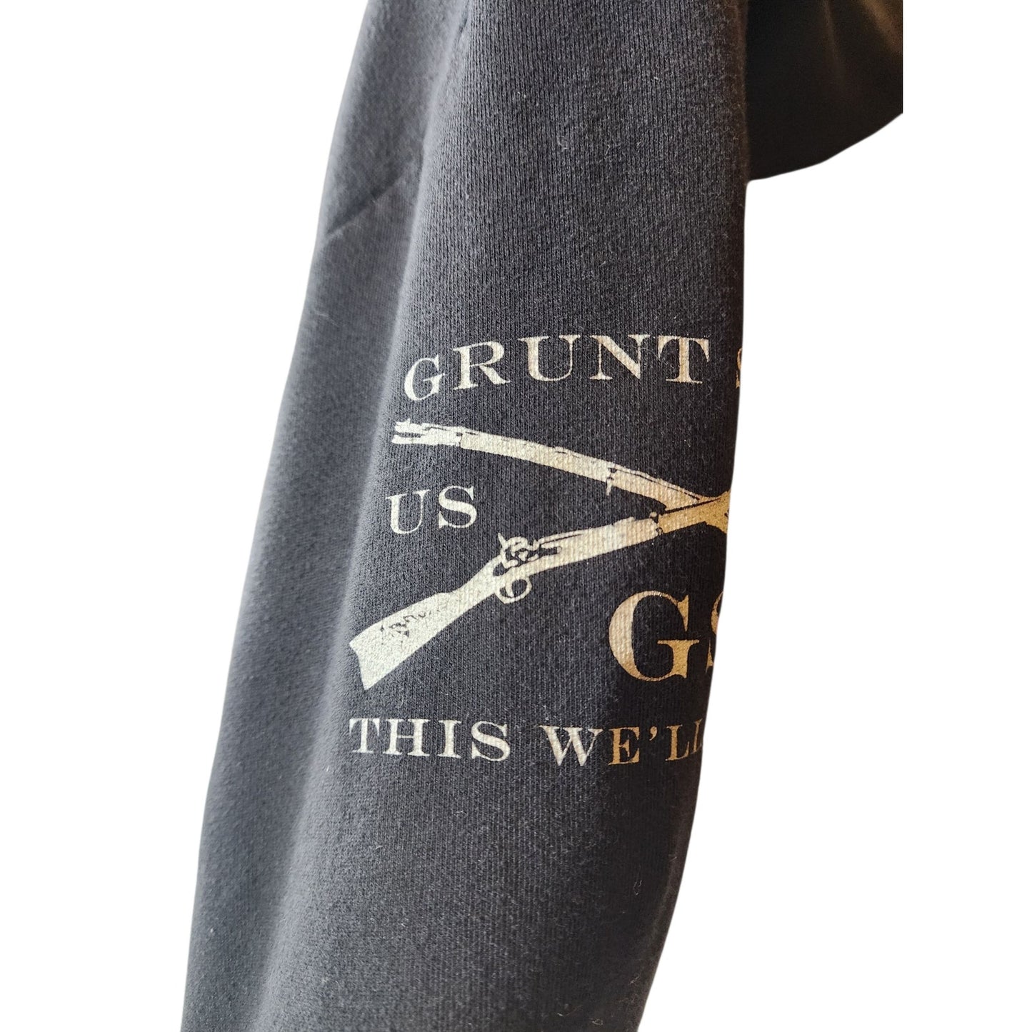 Grunt Style Hoodie Mens XXL Zip Skull Ace Patriotic USA Military Veteran Flag