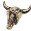 Native American Southwestern Style Pottery Buffalo Skull Signed T Vail Horsehair