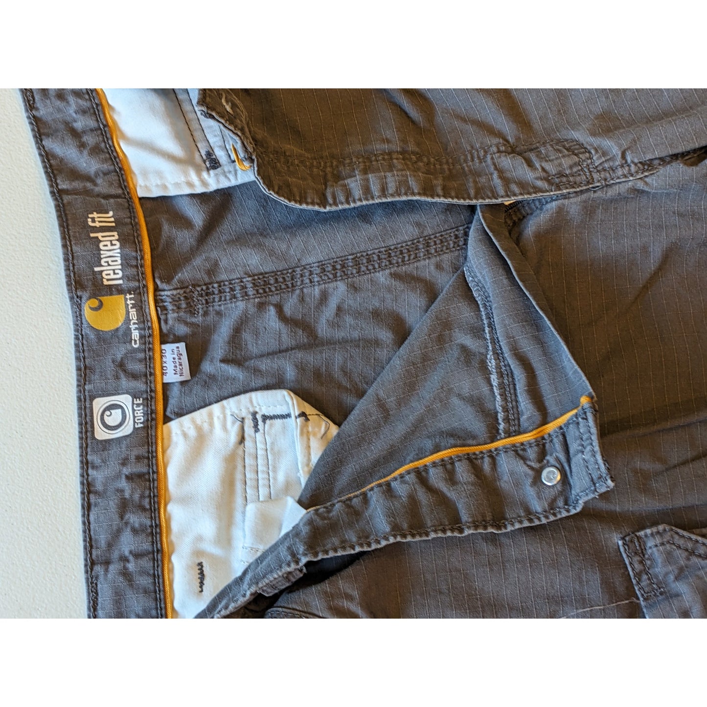 Carhartt Force Cargo Pants Mens 40x30 Relaxed Fit Ripstop Utility Work Trousers