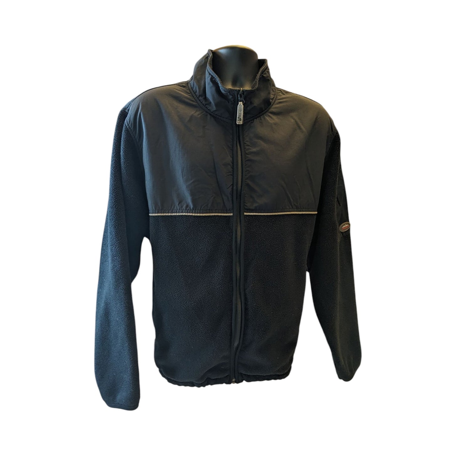 Eddie Bauer Polartec Fleece Jacket Men XXL Zip Outdoor WindPro Hiking Sweatshirt
