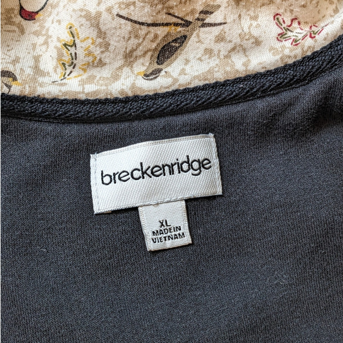 Breckenridge Sweater Womens XL Sweatshirt Birds Cardinal Embroidered Songbirds