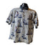 American Summer Polo Shirt Mens Large Nautical Sailboat Vintage Vacation Preppy