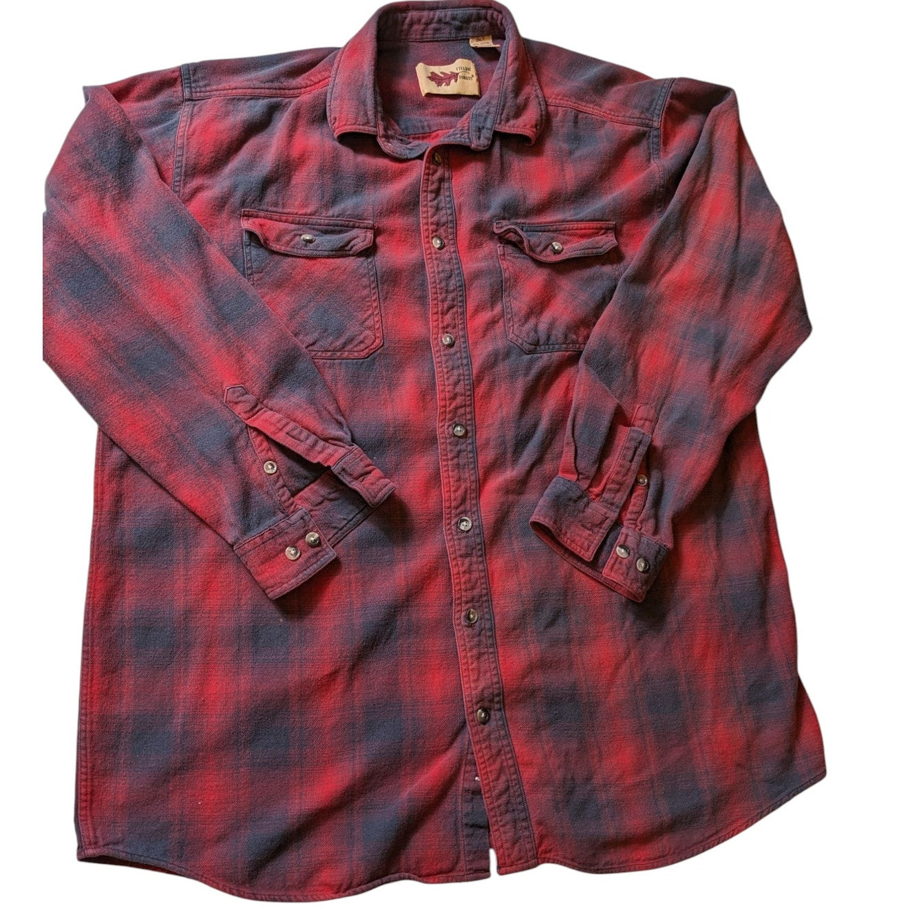 Field N Forest Shirt Men 2XLT Tall Plaid Flannel Cotton Long Sleeve Vintage