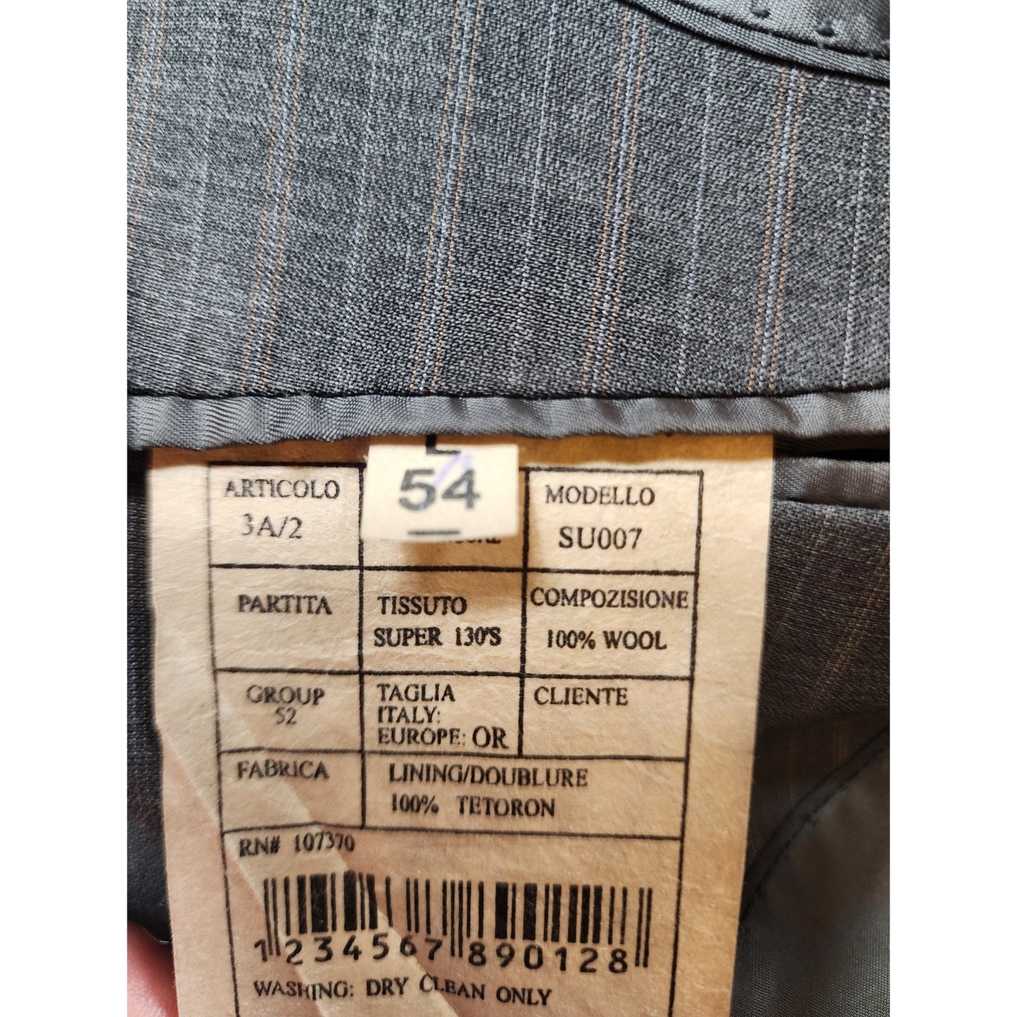 Firado Rome Italy Wool Suit Jacket 54L US Blazer Sport Coat Super 130s Italian