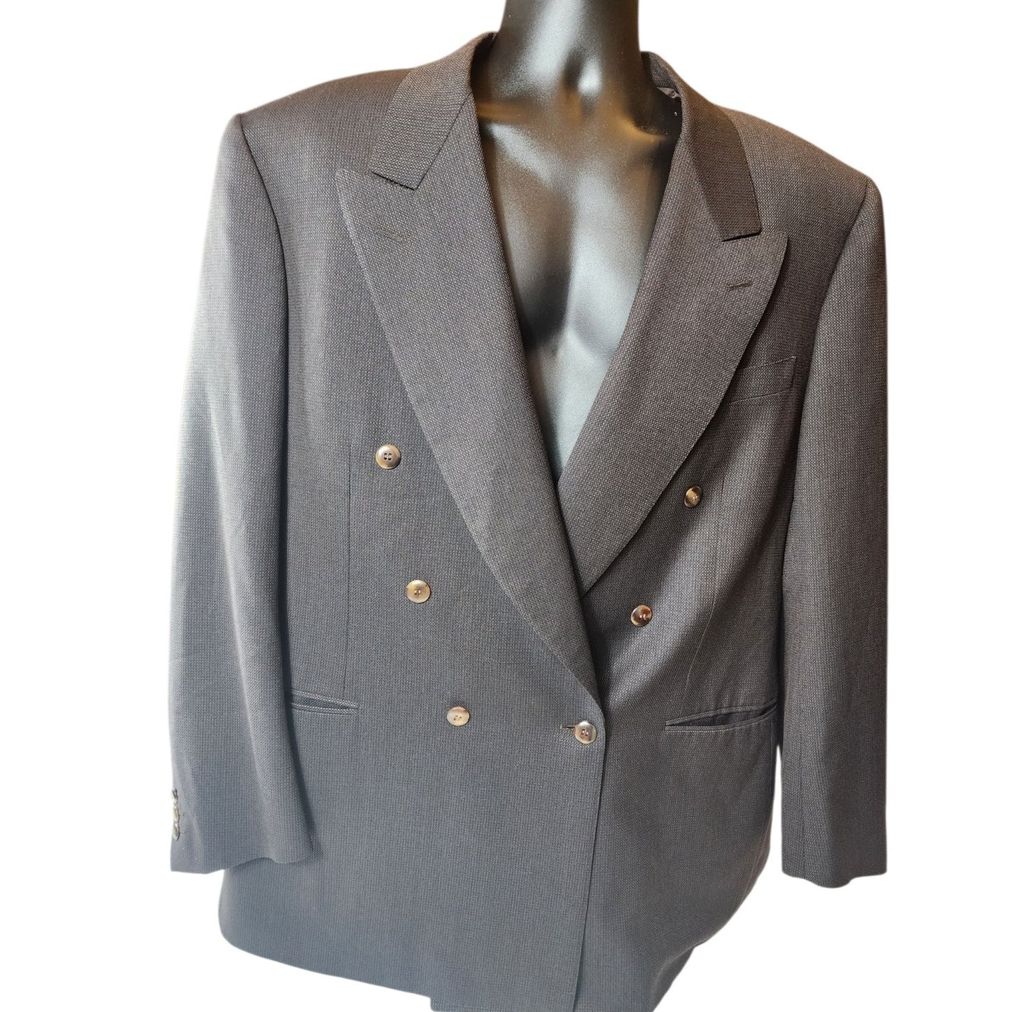Canali Milano Blazer Jacket 58L Double Breasted Suit Coat Wool Italy Italian