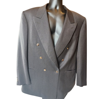 Canali Milano Blazer Jacket 58L Double Breasted Suit Coat Wool Italy Italian