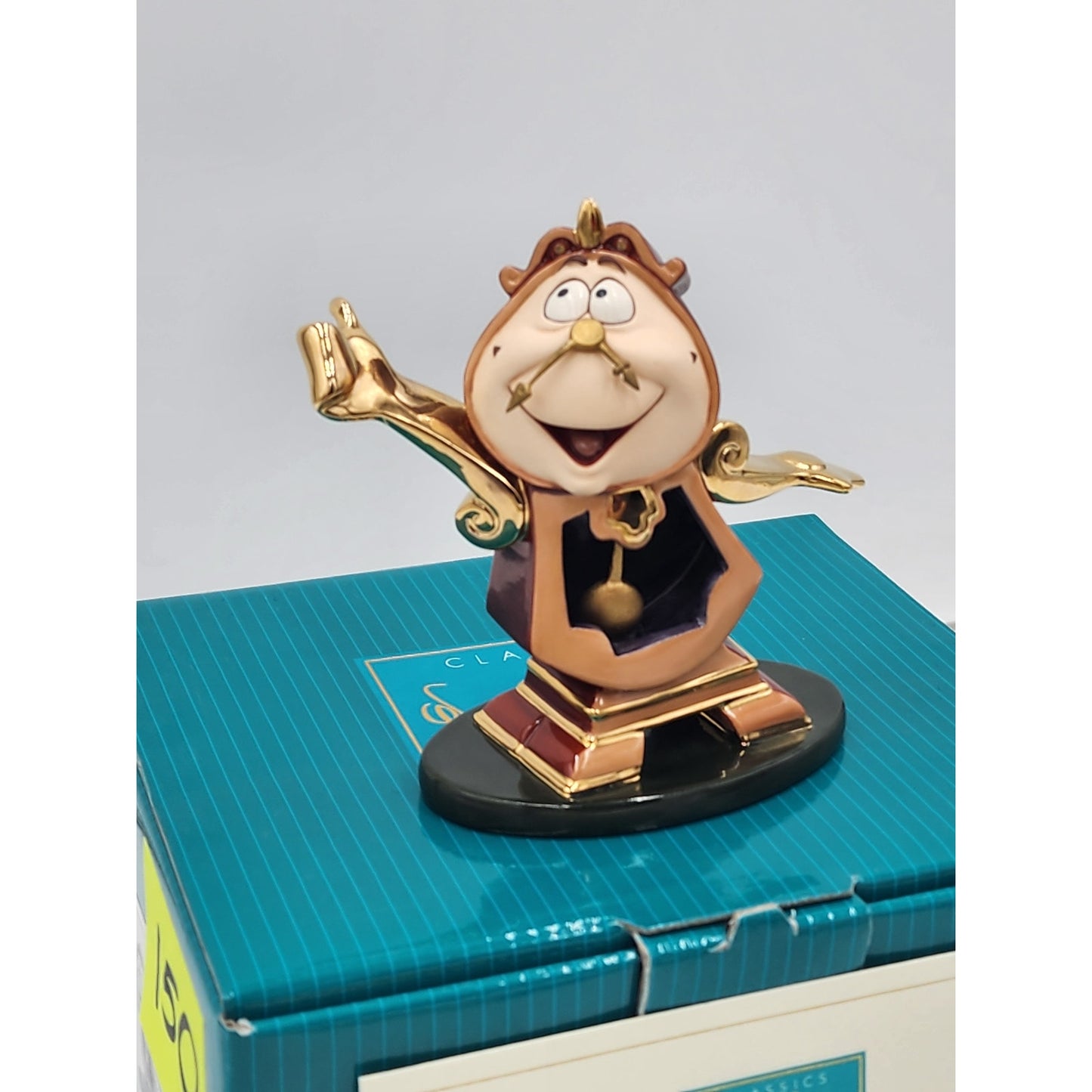 WDCC Disney Cogsworth Just in Time Figurine Beauty Beast Vintage Retired COA Box