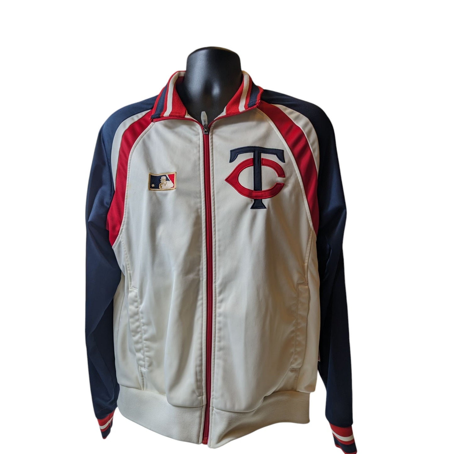 Cooperstown Collection Track Jacket Men Medium Minnesota Twins Zip Retro Vintage