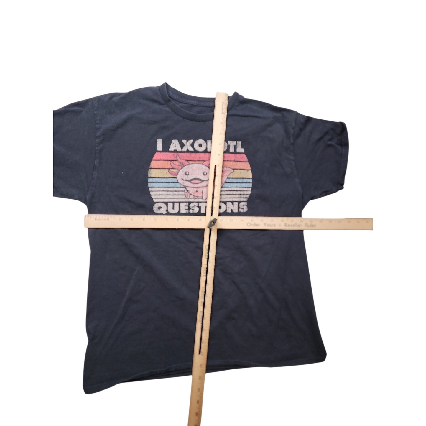 Axolotl Graphic TShirt Medium Vintage Style Pun Tee Humor Retro Rainbow Meme Y2K