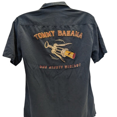 Tommy Bahama Mens Small Silk Camp Shirt One Minute Workout Hawaiian Tropical