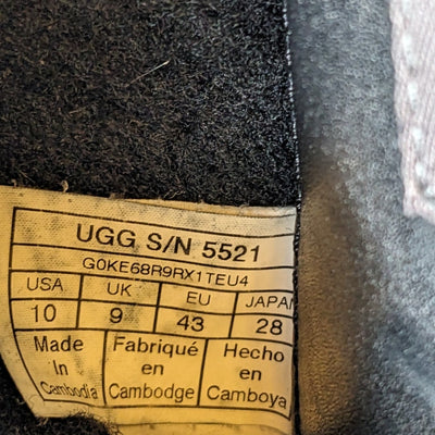 UGG Boots Mens 10 Snow Butte Winter Snow Duck 5521 Leather Fleece Lined Vibram