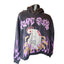 Hazard Hoodie Men Medium Graphic Flame Skeleton Goth Streetwear Sweatshirt