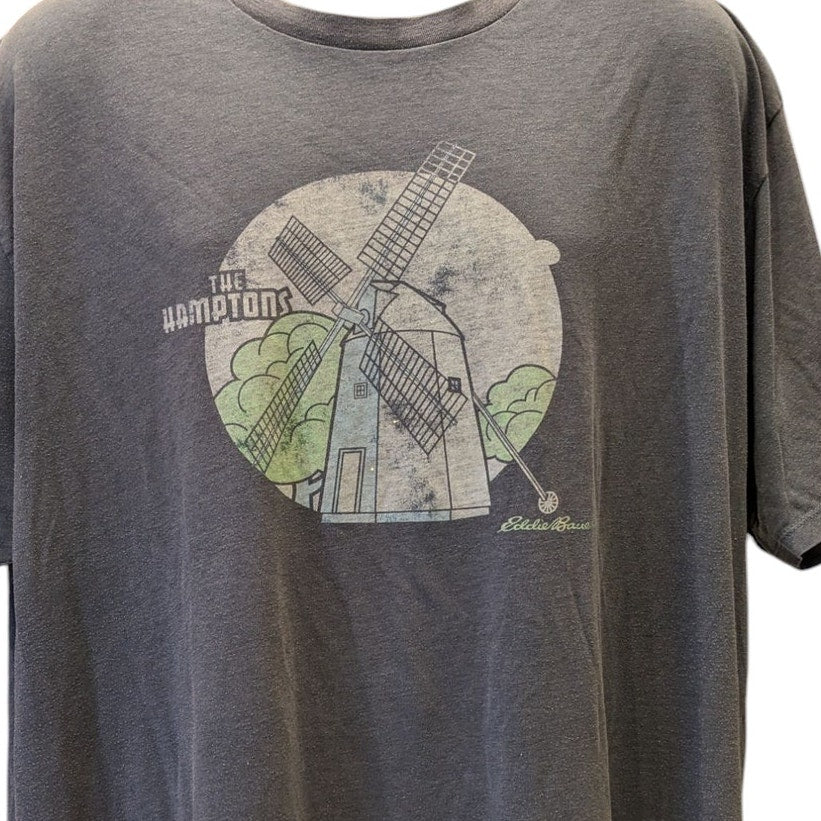 Eddie Bauer Graphic Tee Mens 2XL Hamptons Windmill T Shirt Vintage Classic Fit
