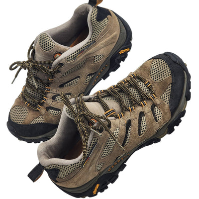 Merrell Moab Ventilator Hiking Shoes Mens 9 Walnut Suede Mesh Trail Vibram Sole