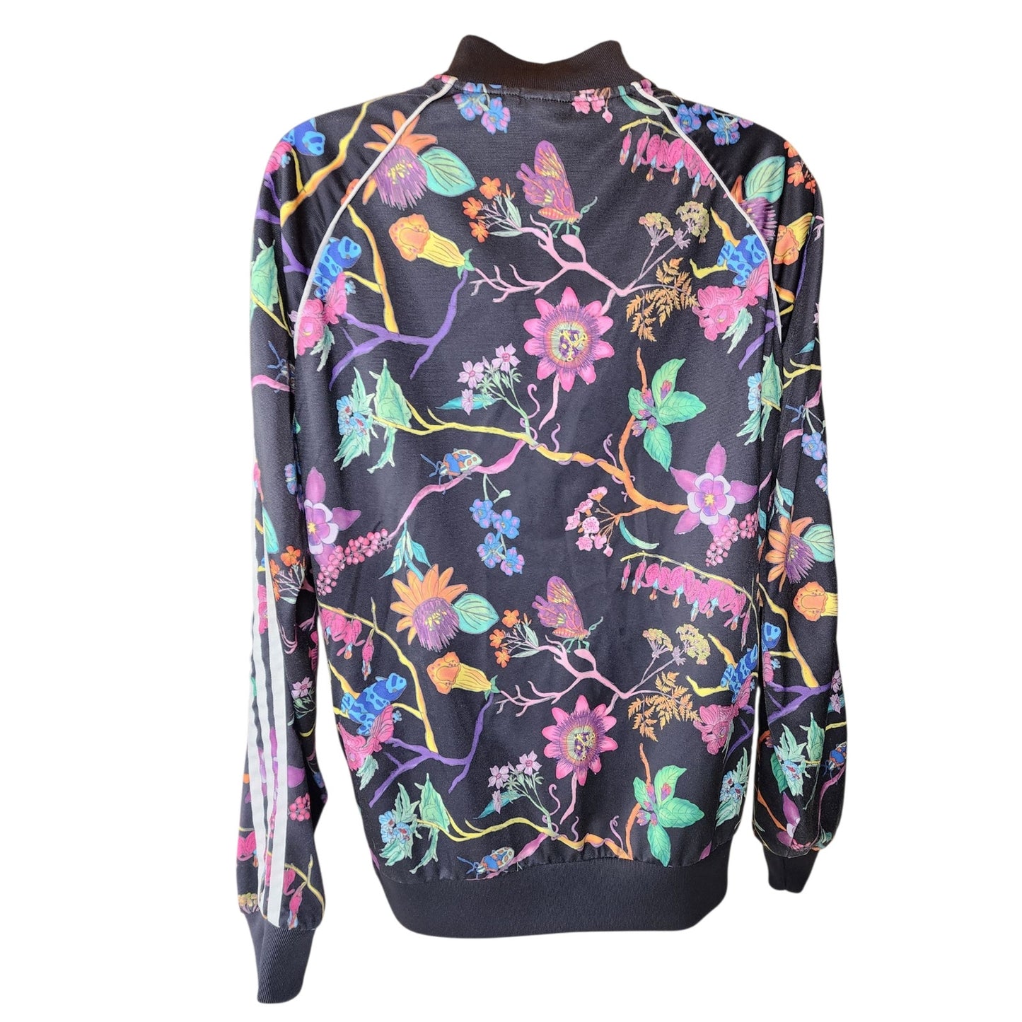 Adidas Originals Track Jacket Large Poisonous Garden Floral Zip Retro Streetwear