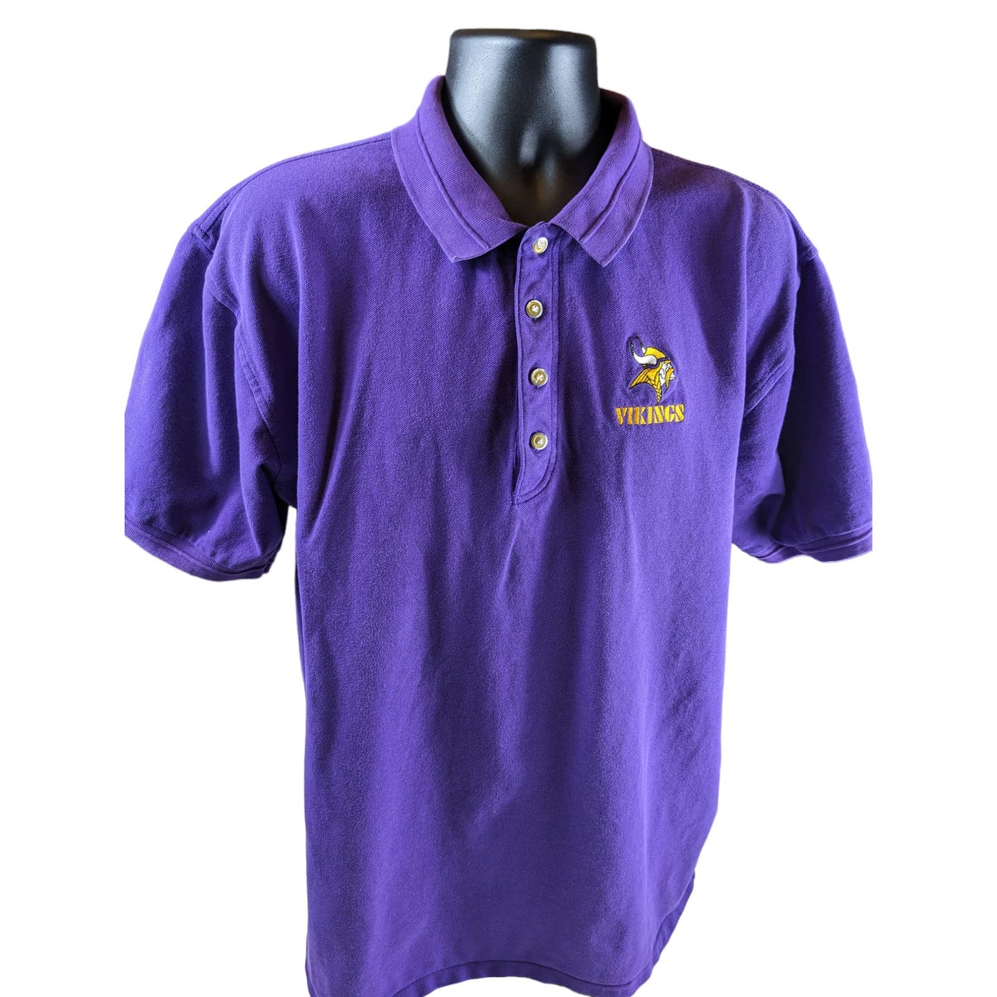 Antigua Polo Golf Shirt MN Vikings Mens XL Short Sleeve Purple Minnesota