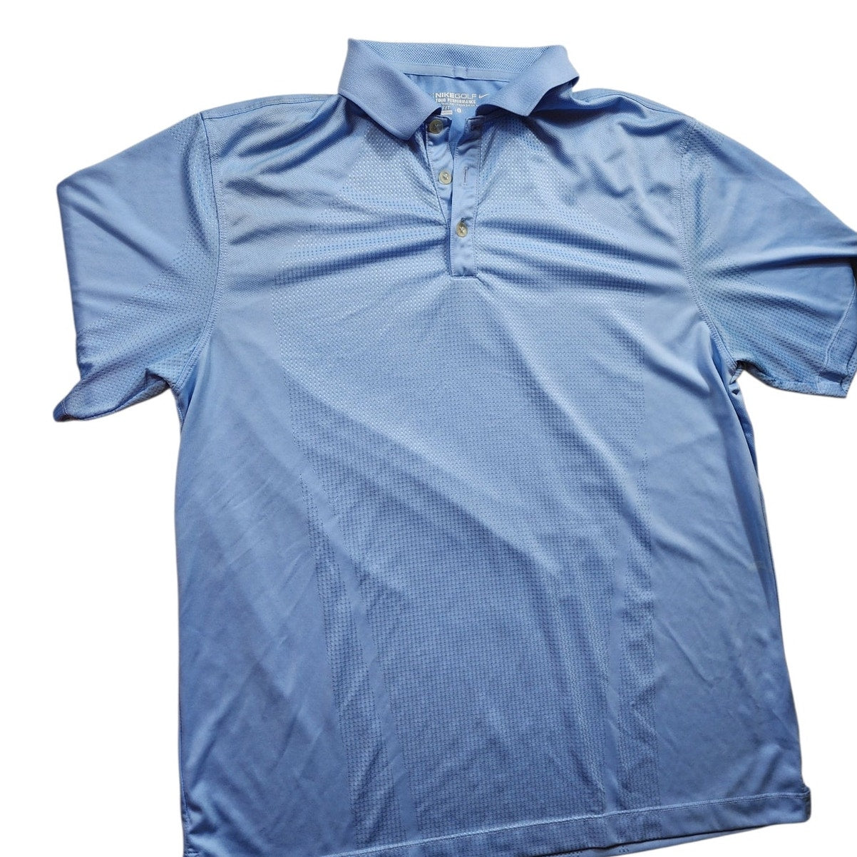 Nike Golf Dri-Fit Tour Polo Shirt Mens Large Light Blue Athletic Lightweight