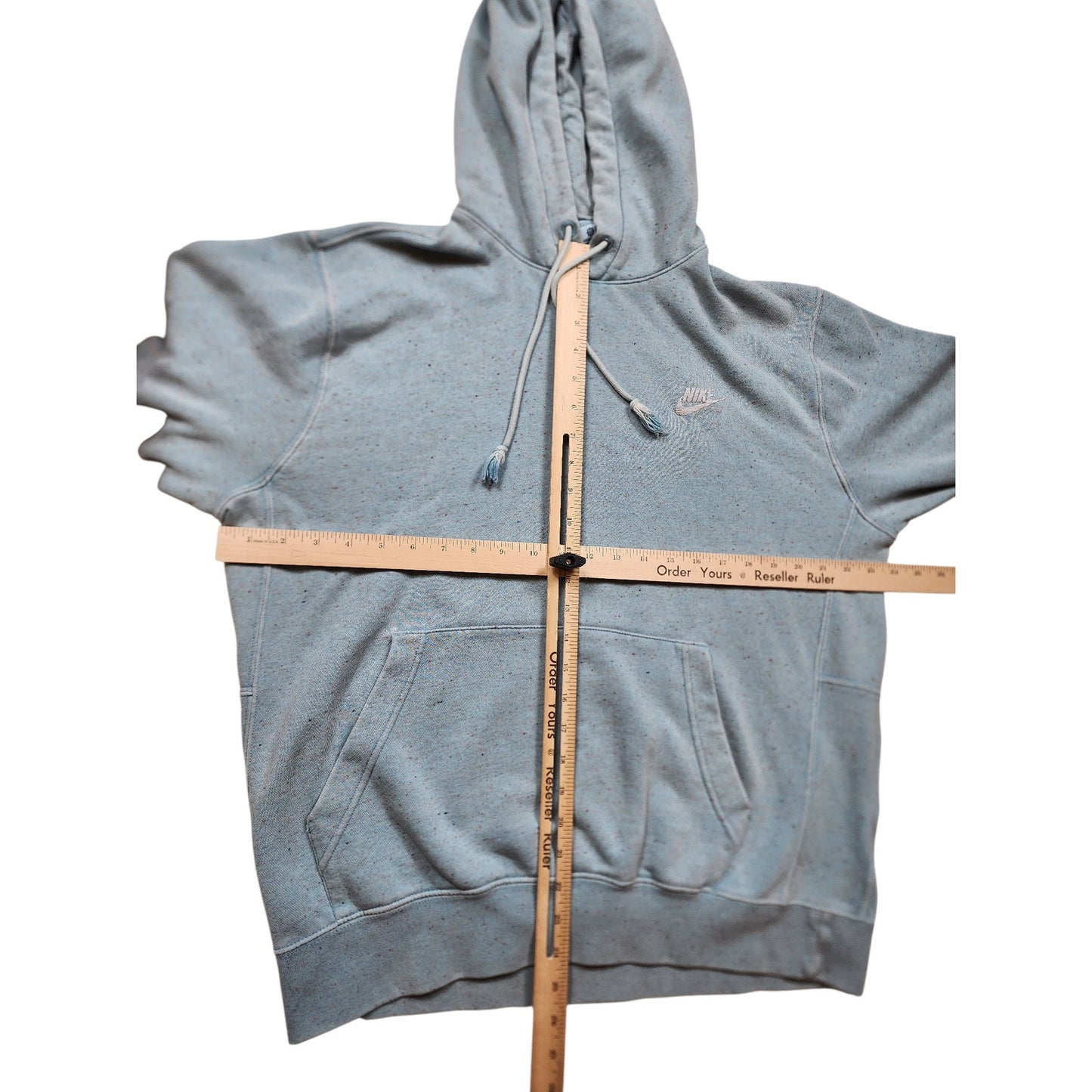 Nike Speckled Blue Hoodie Mens Large Pullover Fleece Sweatshirt Y2K DQ4663-416