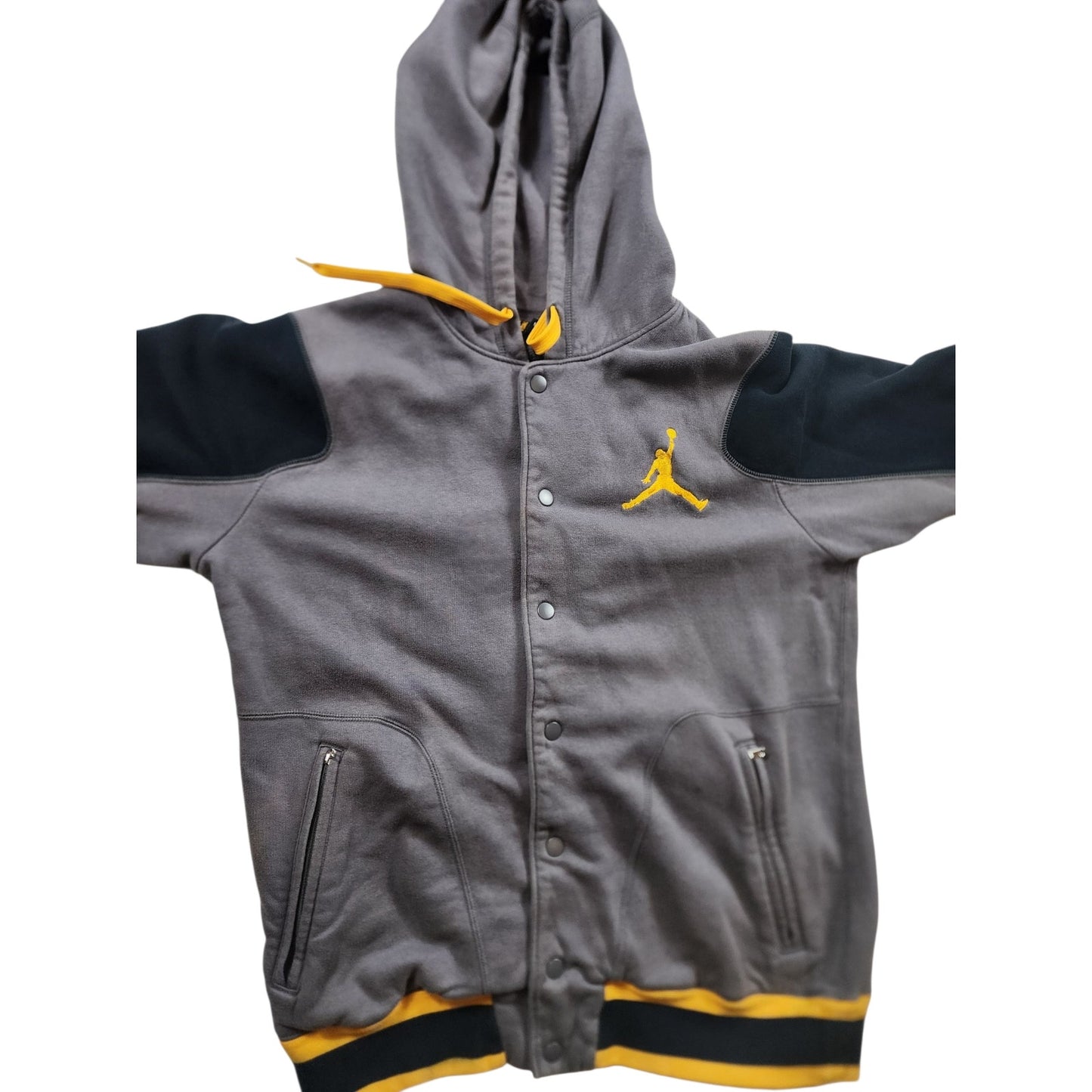 Nike Jordan Hoodie Mens Large Fleece Jacket Button Sweatshirt Jumpman Streetwear