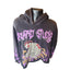 Hazard Hoodie Men Medium Graphic Flame Skeleton Goth Streetwear Sweatshirt