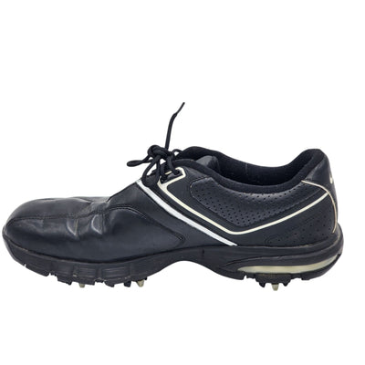 Nike Golf Shoes Mens 9 Air Rival Plus Black Leather Spiked Cleats 552083-001
