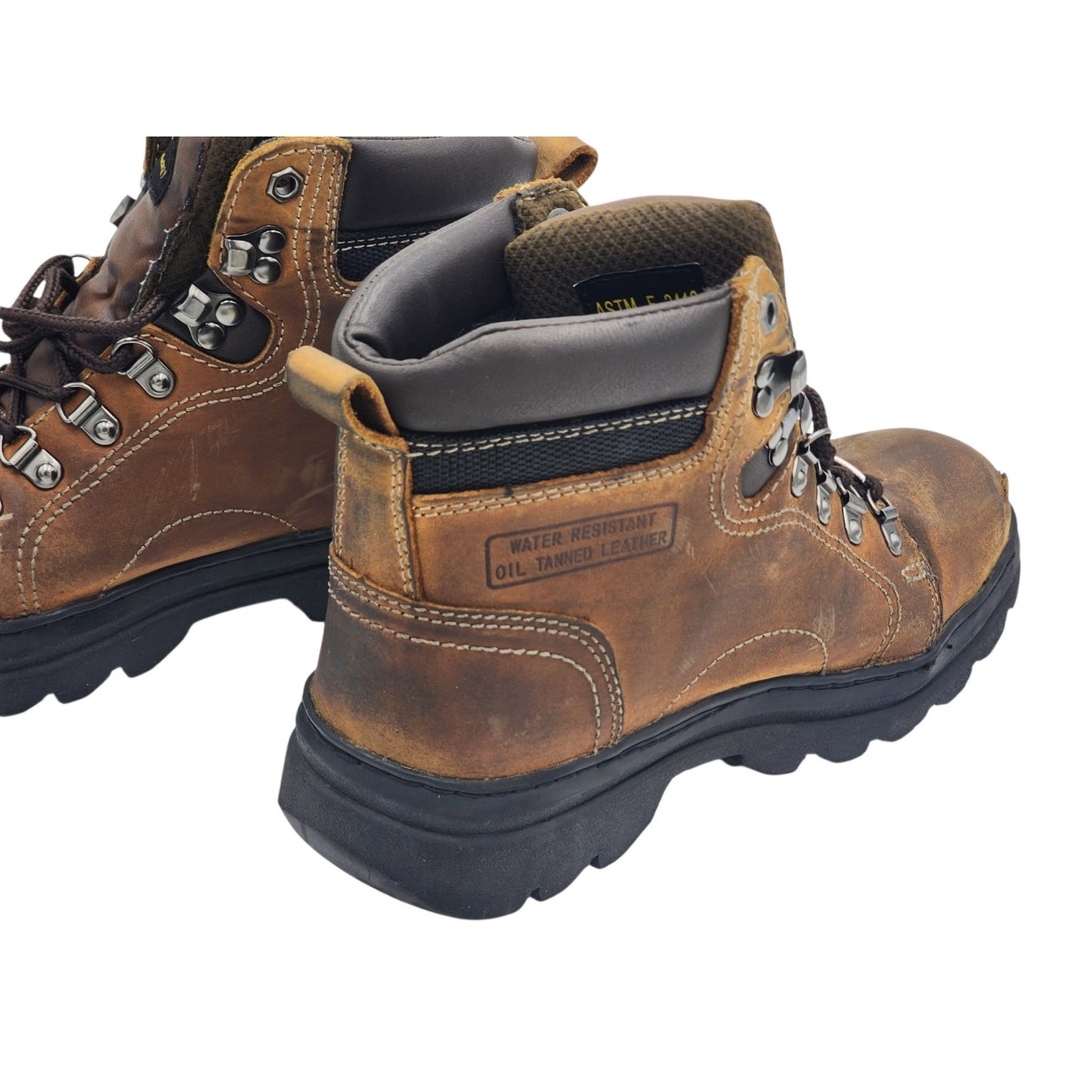 AdTec Steel Toe Work Boots Womens 9 Leather ASTM F2413 Lug Hiking Safety 2977