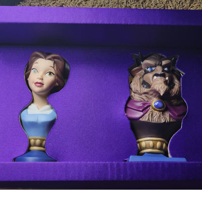 WDCC Disney Belle Beauty Beast Bust Figurines Set Portrait Series LE COA Boxed