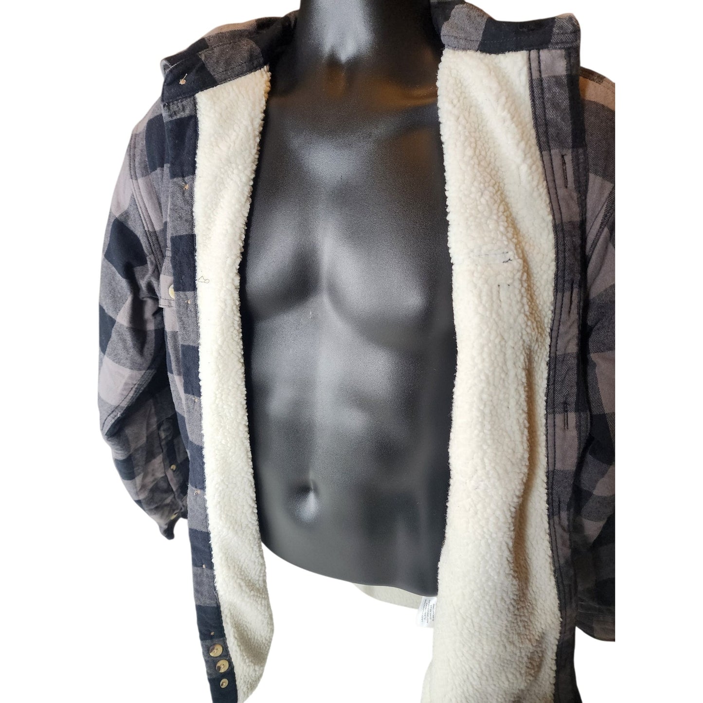 RedHead Fleece Plaid Flannel Jacket Shirt Men Medium Shacket Lumberjack Gorpcore