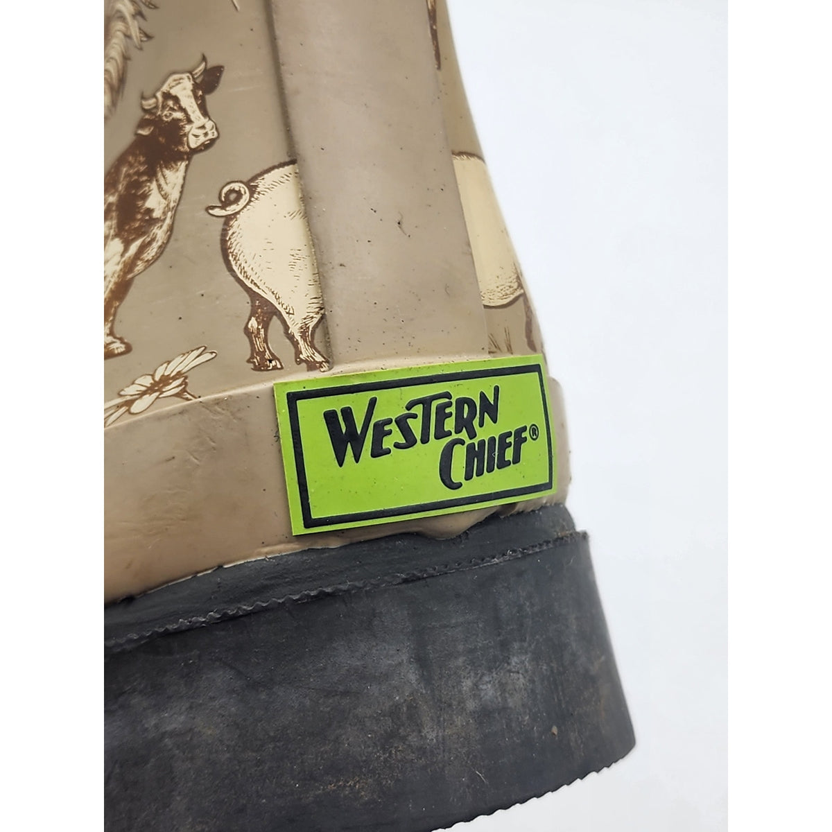 Western Chief Friendly Farms Rain Boots Womens 8 Animal Rubber Mid Cow Pig Horse