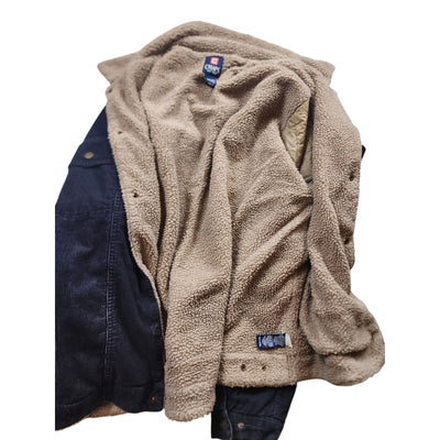 Chaps Jacket Mens 3XLT Sherpa Corduroy Snap Western Work Cowboy Ranch Vintage