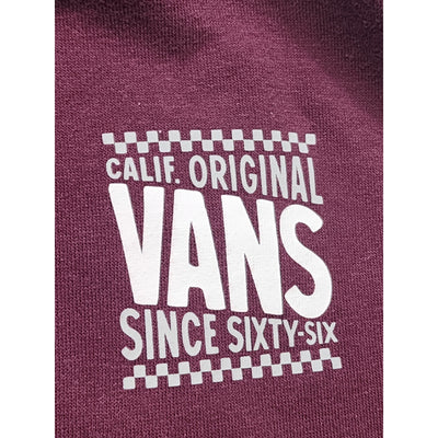 VANS Hoodie Mens Medium Women Large Maroon Pullover Sweatshirt California Skater