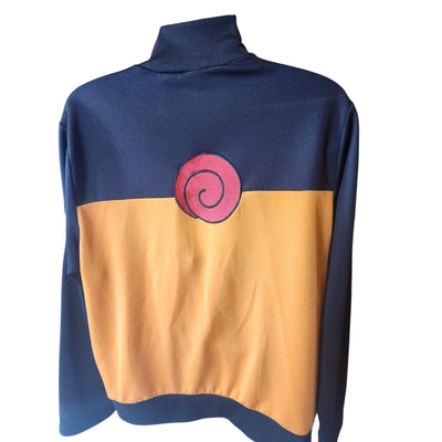 Naruto Shippuden Spirit Men XL Track Jacket Cosplay Anime Zip Logo Shonen Jump