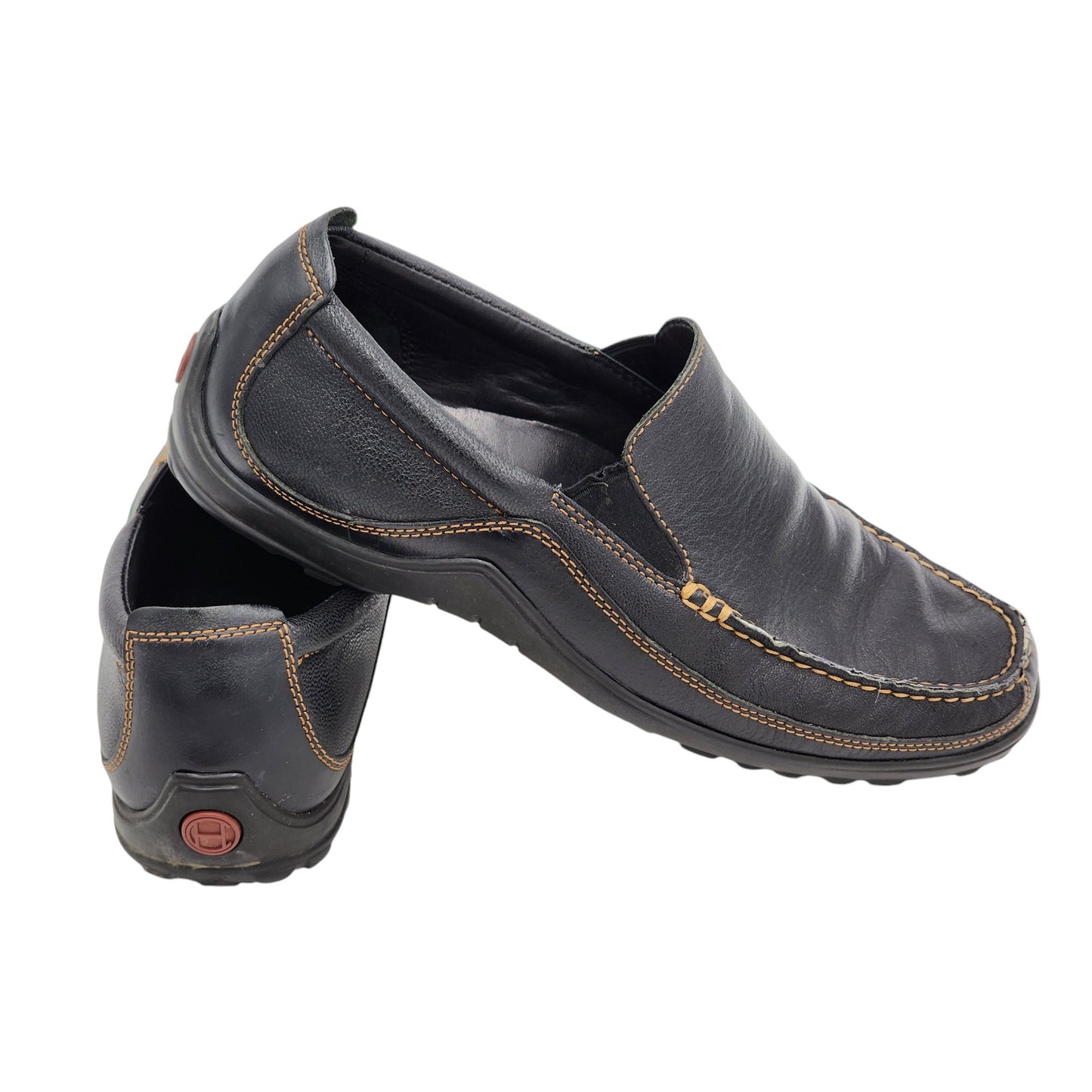Cole Haan Shoes Loafers Mens 9M Black Leather Comfort Slip On Moc Toe C03557