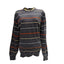IZOD Sweater Womens XL Black Striped Crewneck Pullover Casual Knit Long Sleeve