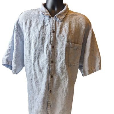 Tommy Bahama Mens XXL Linen Cotton Short Sleeve Button Front Shirt Light Casual