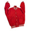 Vintage Butwin Red Satin Varsity Jacket Adult Large USA Snap Front Preppy