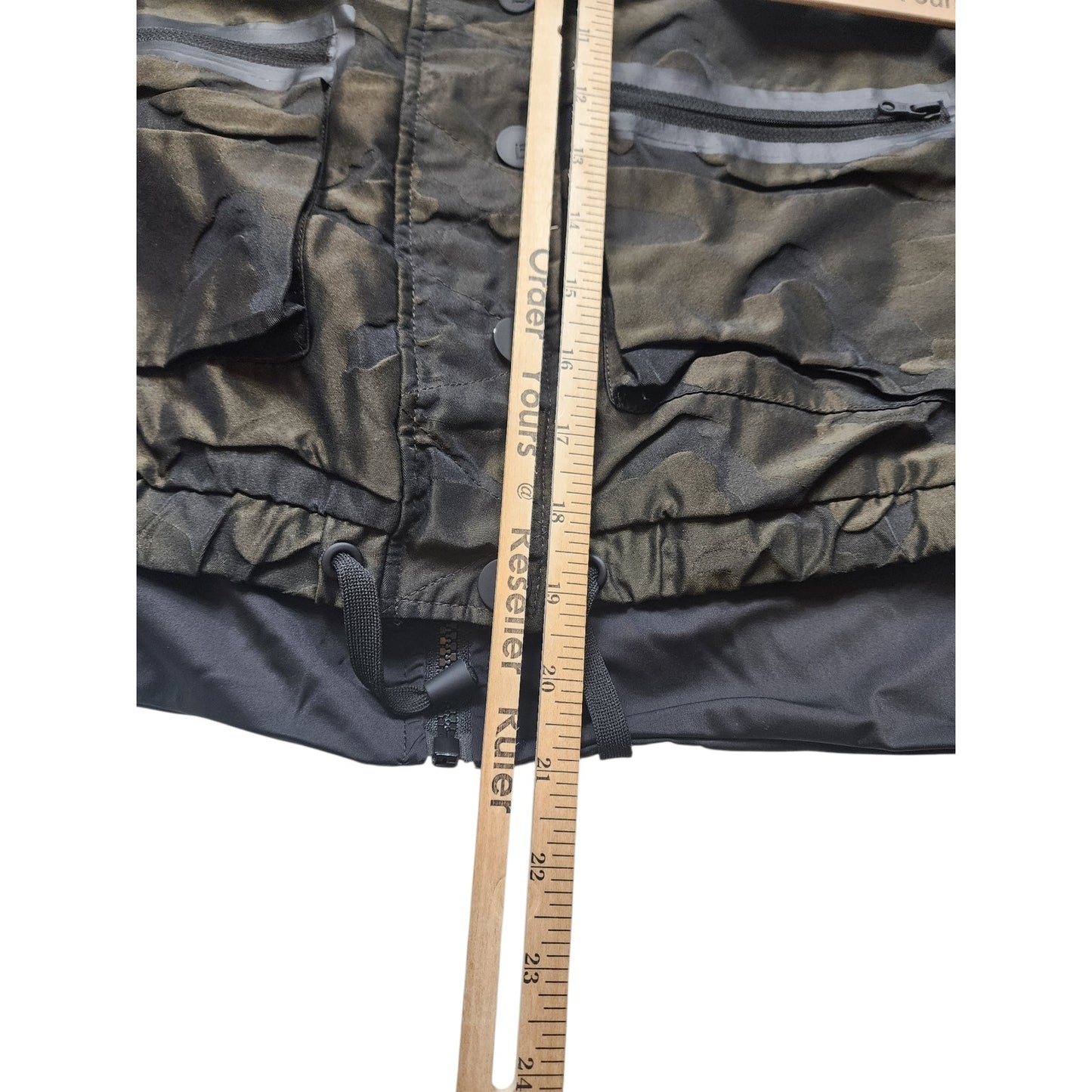 Blanc Noir Jacket Womens Small Skyfall Hooded Aviator Camo Zip Up Windbreaker