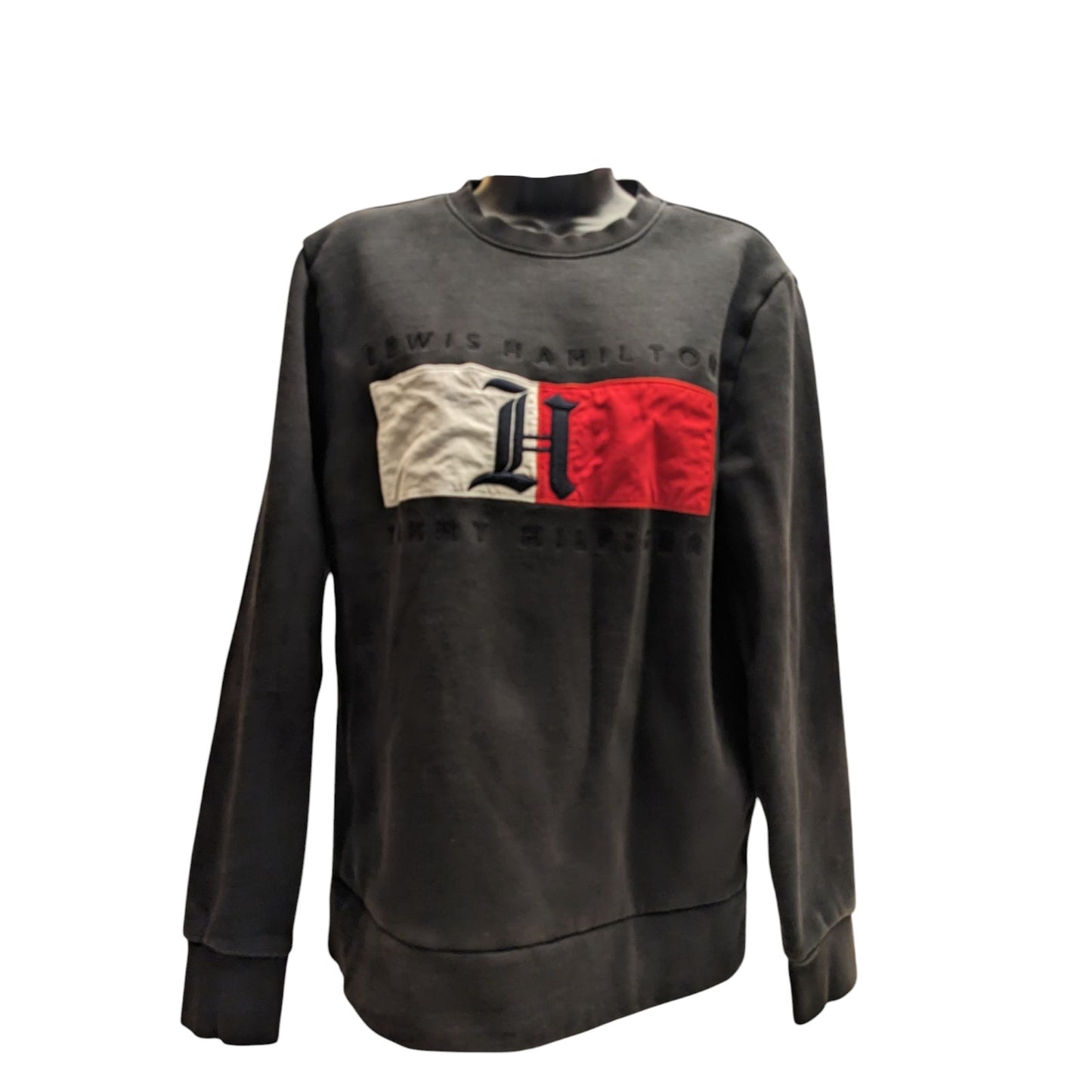 Tommy Hilfiger Lewis Hamilton Sweatshirt Womens Large Crewneck Logo Pullover