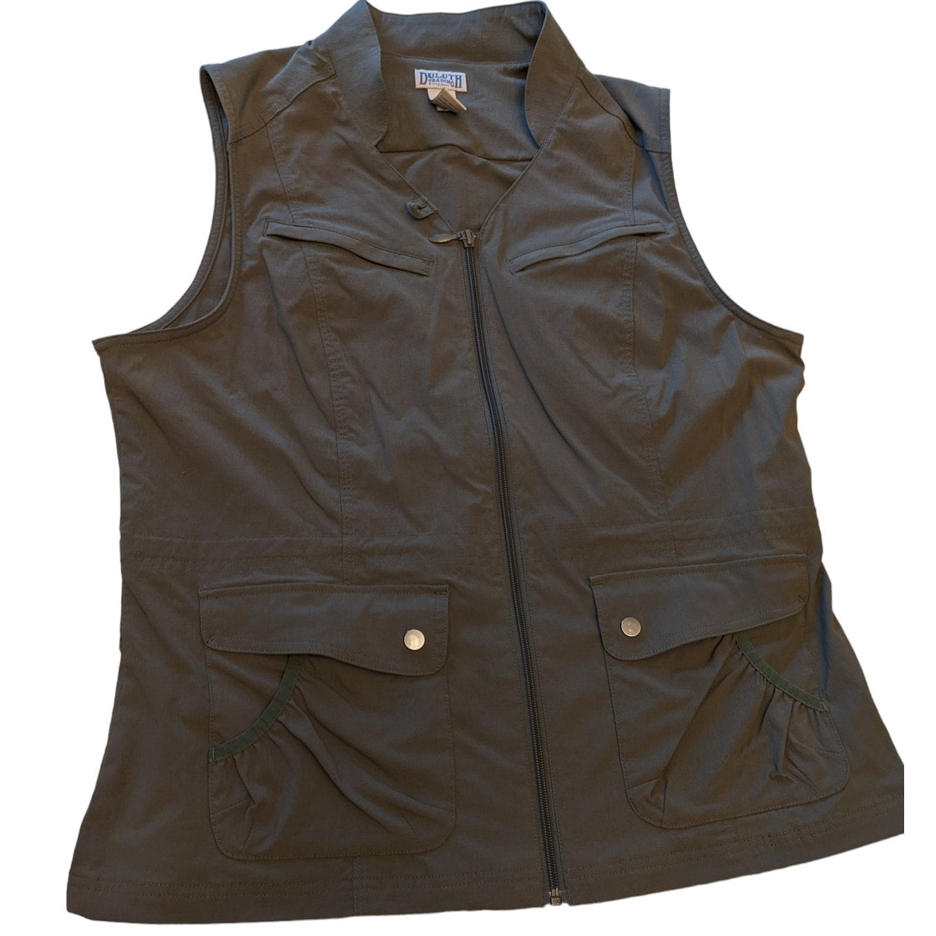 Duluth Trading Vest Women Large Utility Sleeveless Work Outdoors Garden Pockets